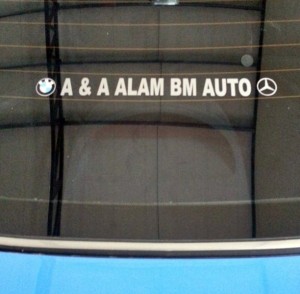 Alam BM Auto car stickers