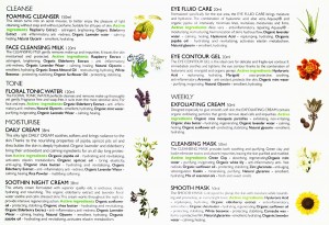Facial beauty product infor