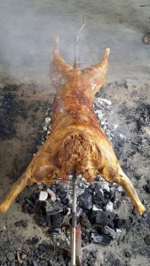 BBQ whole lamb